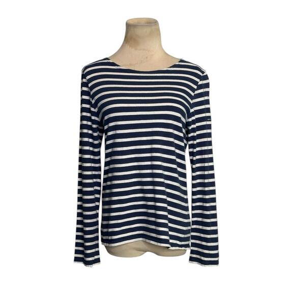 Saint James L'Afeur blue white striped long sleeves top size 4 - Picture 1 of 13